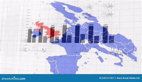 Imagen Del Procesamiento De Datos En El Mapa Mundial Imagen De Archivo