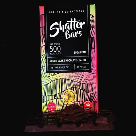 Shatter Bars Vegan Dark Chocolate Sativa Medicine Wheel Natural Healing