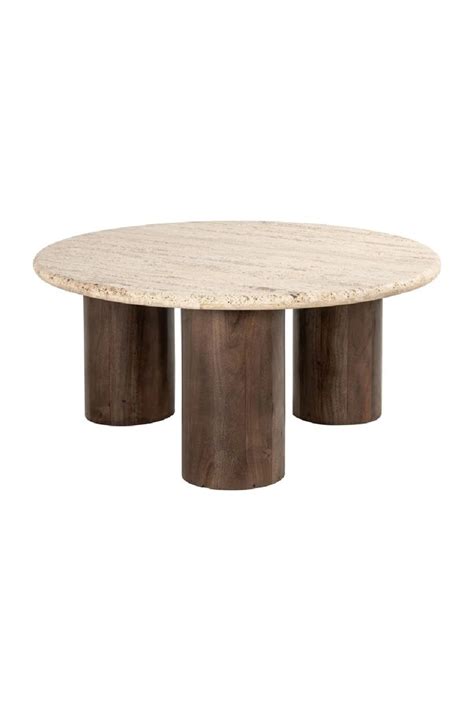 Table Basse En Travertin Et Manguier Cm Richmond Douglas