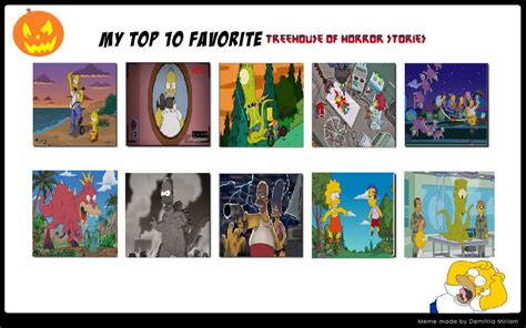 My Top 10 Favorite Treehouse Of Horror Episodes By Cartoonstarreviews