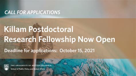 Applications To The Killam Postdoctoral Research Fellowship Now