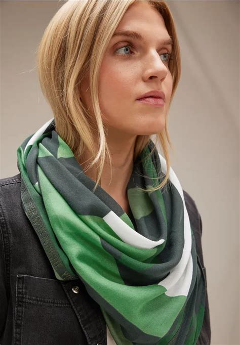 Street One Foulard Motifs Pour Femmes En Vert Street One