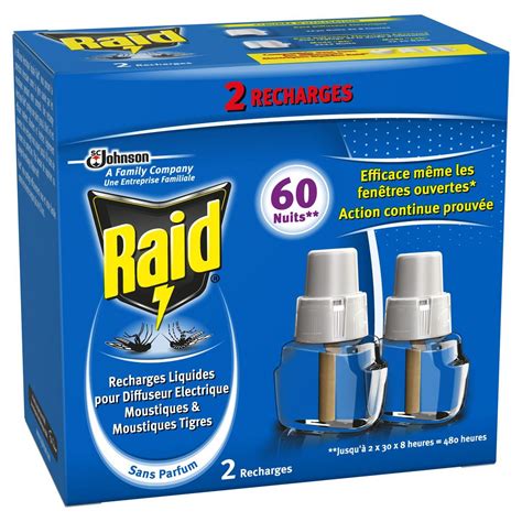 RAID Raid recharge électrique liquide 30 nuits x2 pas cher Auchan fr