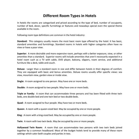 Different Hotel Room Types.pdf | DocDroid