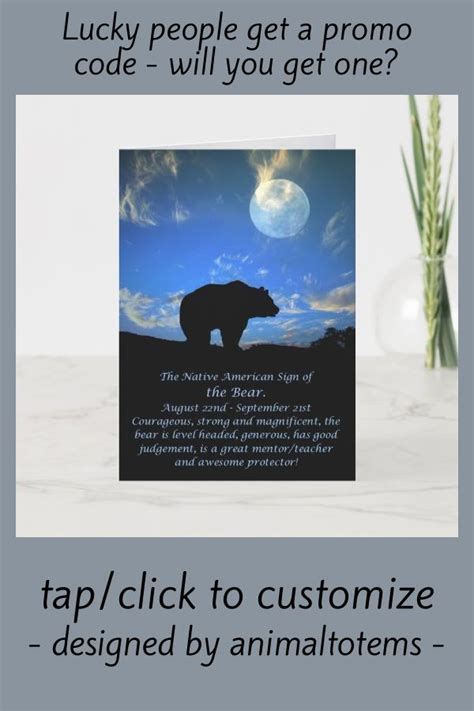 Native American Zodiac Sign of the Bear Card | Zazzle | Native american ...