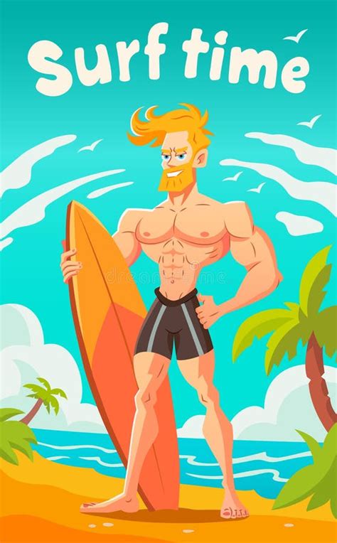 Cartoon Strong Guy Beach Stock Illustrations 67 Cartoon Strong Guy