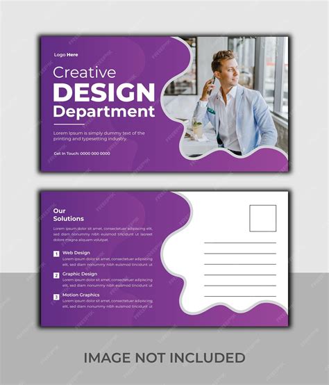 Premium Vector Vector Corporate Business Postcard Template Design