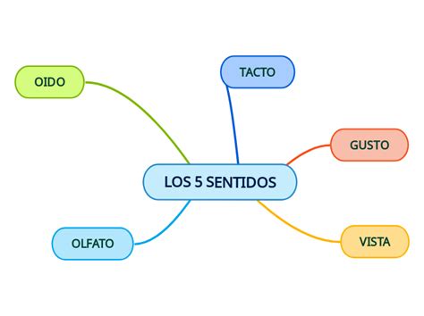 Los 5 Sentidos Mind Map