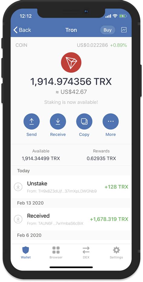 How To Claim Rewards For Staking TRX Tokens Staking Trust Wallet