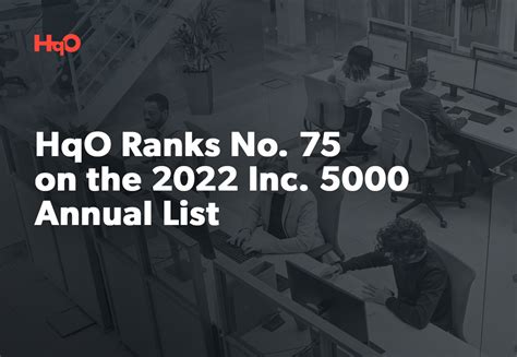 Hqo Ranks No 75 On The 2022 Inc 5000 Annual List Hqo