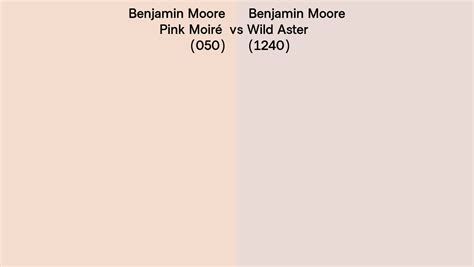 Benjamin Moore Pink Moiré vs Wild Aster side by side comparison