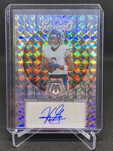 Panini Mosaic Kyler Gordon Scripts Silver Mosaic Prizm Auto S Ebay