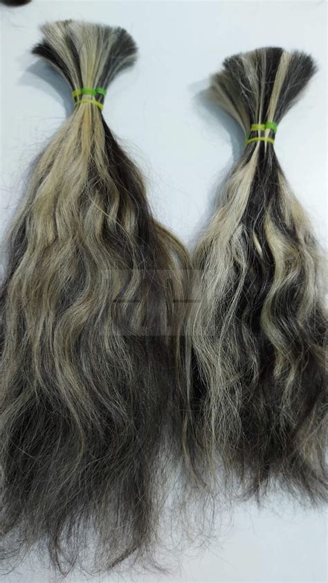 Indian Grey 100 Natural Unprocessed Temple Human Hair Etsy