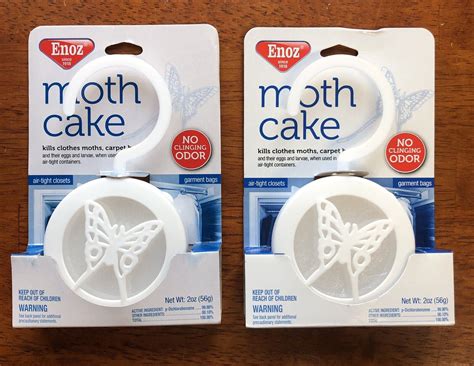 2 Pack Enoz Moth Cake Kills Clothes Moths Grelly Usa