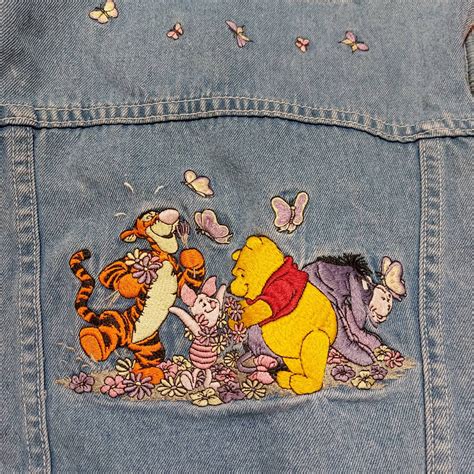 90 S Disney Store Winnie The Pooh Denim Vest Etsy