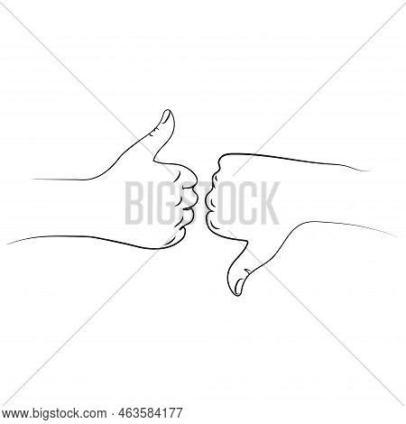 Thumb Thumb Down Vector Photo Free Trial Bigstock