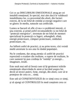 Kato Despre Protec Ii Control I Autocontrol Pdf