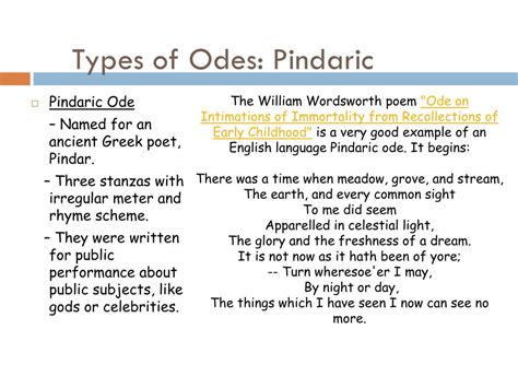 Types Of Odes - werohmedia