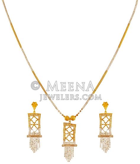 Two Tone Gold Necklace Set Stls K Gold Necklace Set Is