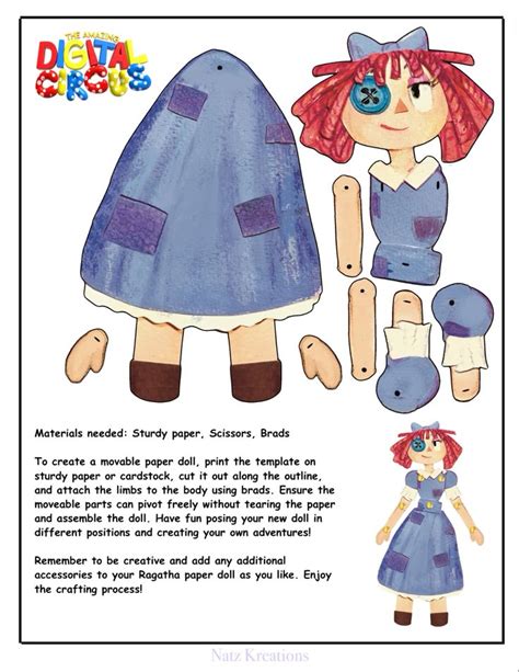 Ragatha Paper Doll Simplified Template Paper Dolls Paper Crafts