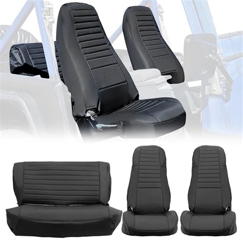 Ecotric Seat Covers Compatible With 1976 1986 Jeep Cj7 Cj8 And Early Yj Up To 1990