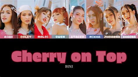 Bini Cherry On Top Lyrics Youtube