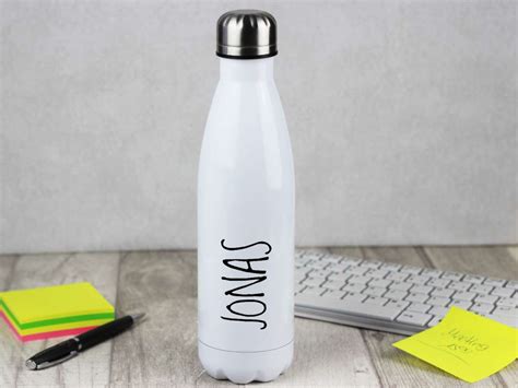 Trinkflasche Personalisiert Mit Namen In Schwarz Ml