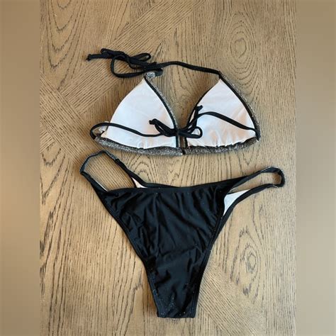 Swim Silver Glitter Bikini 2pc Nwt Poshmark