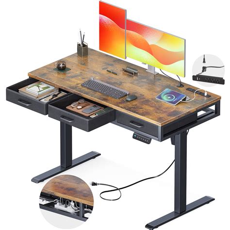 Buy Aodk Electric Standing Desk With Drawers Height Adjustable Desk