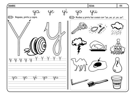 Fichas Para Aprender Las Letras Y Colorear Letra Y Images And Photos