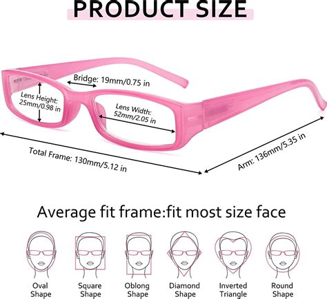 Womens Fashion Rectangular Reading Glasses 4 Pack 25 Spring Hinge Colorful Frames