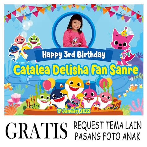 Jual Banner Ulang Tahun Backdrop Ultah Spanduk Ulang Tahun Banner