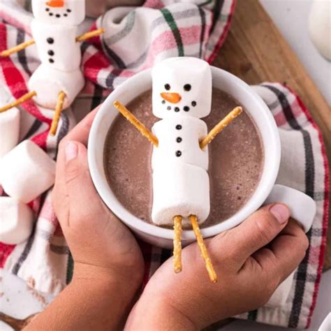 Marshmallow Snowmen For Hot Cocoa Pancake Recipes