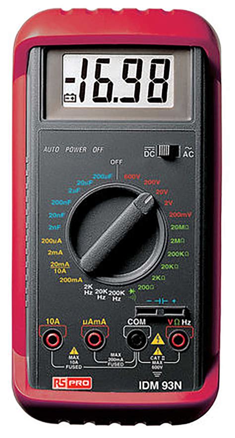 Rs Pro Rs Pro Handheld Digital Multimeter A Ac Max A Dc Max