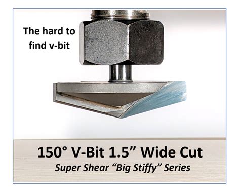 150 Degree V Groove Router Bit 14 Shank The Pizza Peel Taper Bit