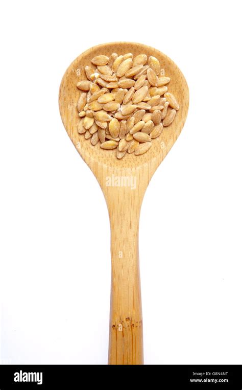 Einkorn Wheat Seeds Triticum Monococcum L On A Spoon Stock Photo Alamy