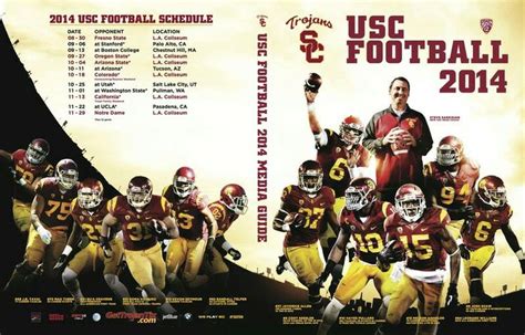 USC Football Fight On Football Schedule Media Guide | Usc football, Usc, Usc trojans