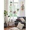 Mkouo Blumenampel Makramee Pflanzenhalter Set Of Indoor Wandbehang