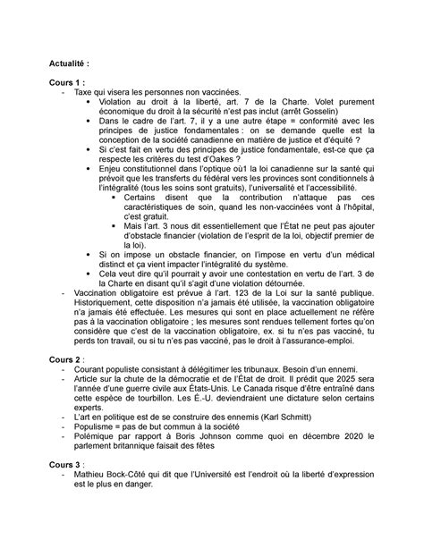 Interprétation des lois Notes de cours Actualité Cours 1 Taxe