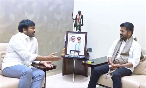 Chiranjeevi Meets Revanth Reddy See Pics Here