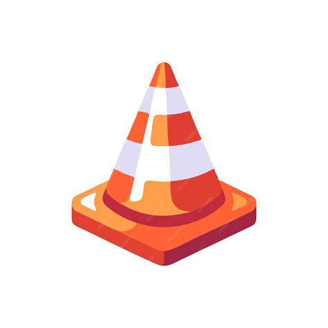 Premium Vector Traffic Cone Vector Illustration With Flat Design Road