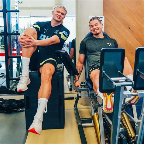 Erling Haaland X Kalvin Phillips During Gym Manchester City