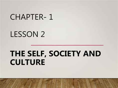 The Self Society And Culture Ppt