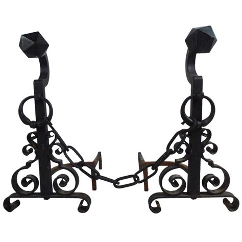 Antique Cast Iron Andirons For Sale At 1stdibs Antique Andirons Cast