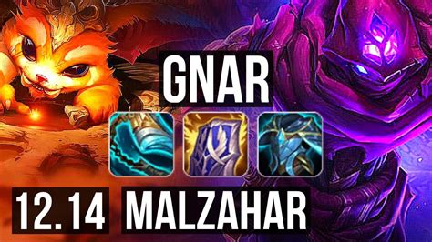 GNAR Vs MALZ TOP 1 7M Mastery 10 2 6 Legendary 500 Games KR