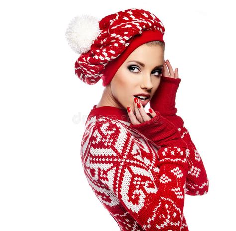 Beautiful Winter Woman Stock Photo Image Of Smile Isolated 36364232