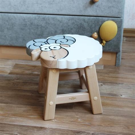 Kid Stool Child Stool Animal Hand Painted Stool Etsy Proyectos De