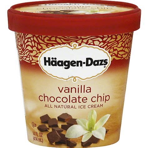 Haagen Dazs Vanilla Chocolate Chip Ice Cream 14 Fl Oz Chocolate Chip And Mint Market Basket