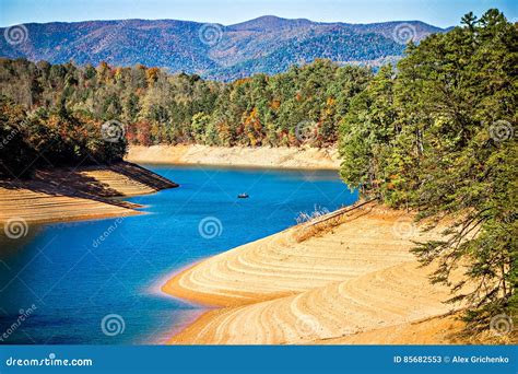 Great Smoky Mountains Around Bryson City And Fontana Lake Stock Image