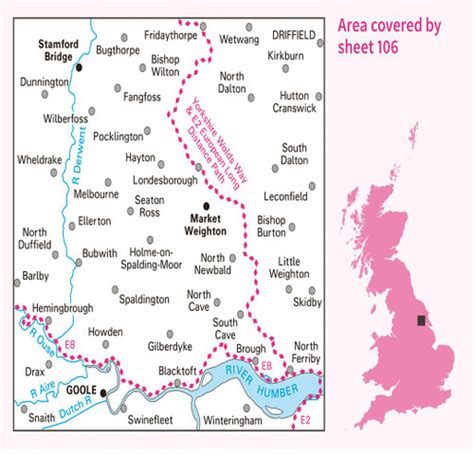 OS Map of Market Weighton | Landranger 106 Map | Ordnance Survey Shop